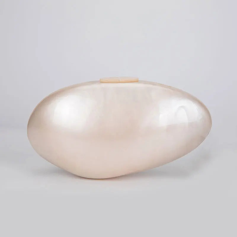 Clutches- Pearl Clutch for Weddings - Shell-Shaped Purse for Party & Cocktail Events- - Pekosa Women Fashion