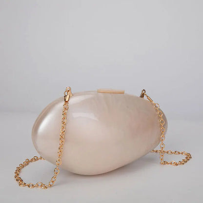 Clutches- Pearl Clutch for Weddings - Shell-Shaped Purse for Party & Cocktail Events- - Pekosa Women Fashion