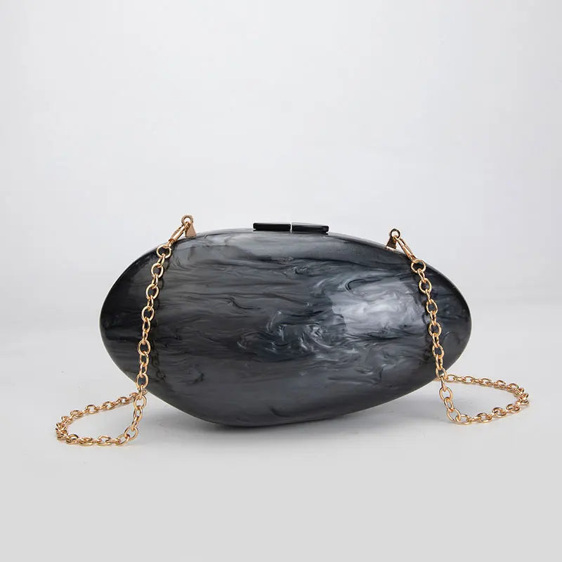 Clutches- Pearl Clutch for Weddings - Shell-Shaped Purse for Party & Cocktail Events- Black- Pekosa Women Fashion