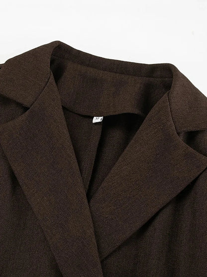 Coat Dresses - Business Double-Breasted Blazer Dress