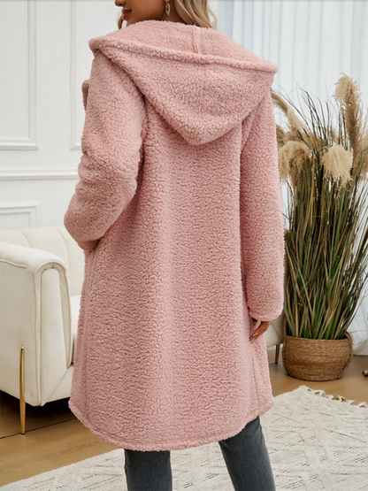 Coats - Winter Plush Teddy Longline Coat