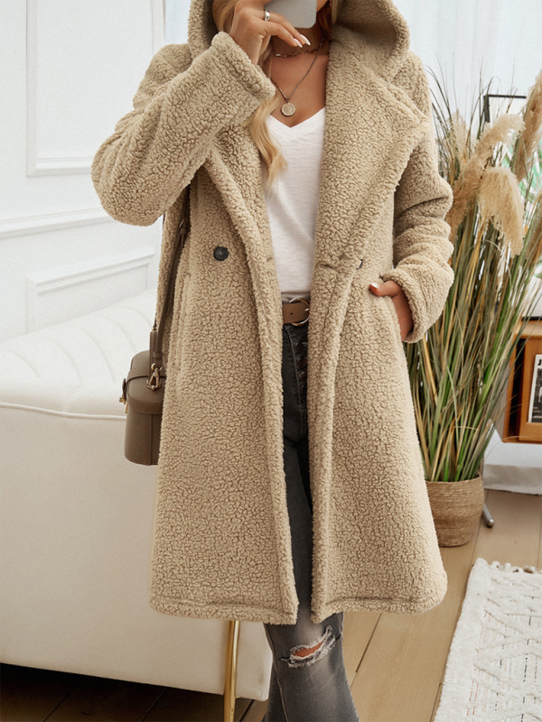 Coats - Winter Plush Teddy Longline Coat