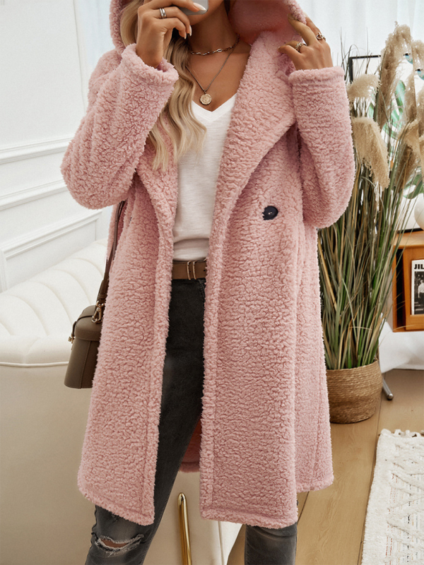 Coats - Winter Plush Teddy Longline Coat