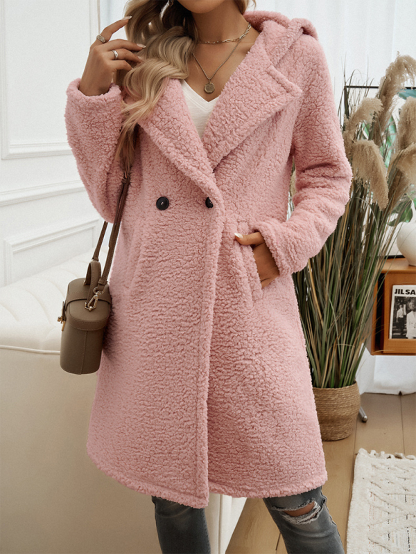 Coats - Winter Plush Teddy Longline Coat