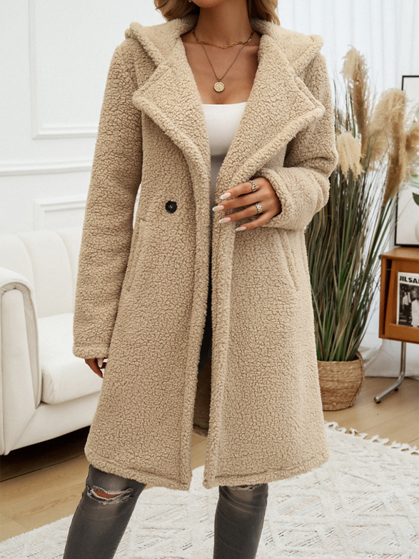 Coats - Winter Plush Teddy Longline Coat