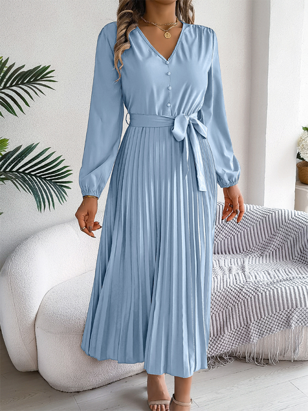 Cocktail Dresses - Classic Pleated Midi Dress for All Occasions