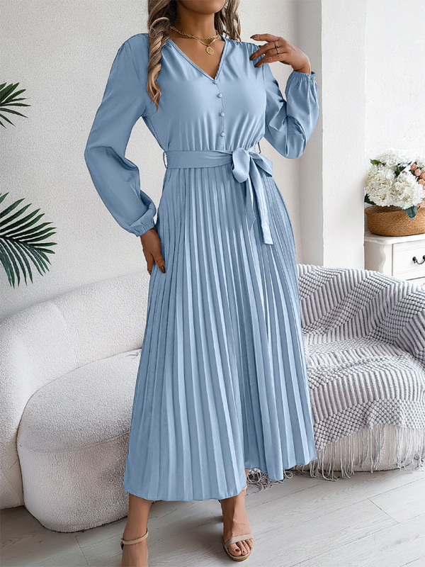 Cocktail Dresses - Classic Pleated Midi Dress for All Occasions