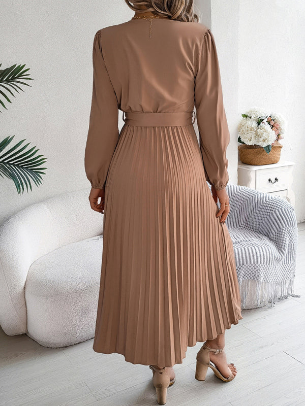 Cocktail Dresses - Classic Pleated Midi Dress for All Occasions