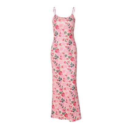 Cocktail Dresses- Floral Cami Slip Maxi Dress for Summer Parties- - Pekosa Women Fashion