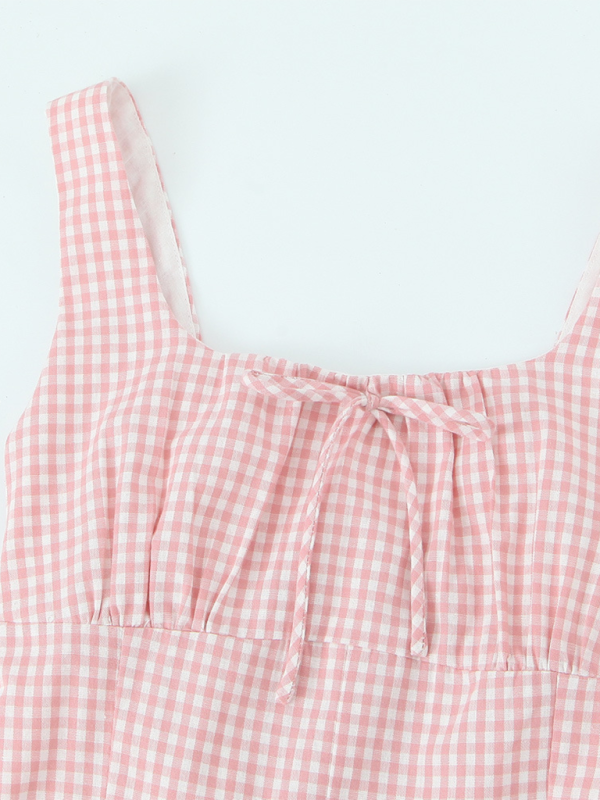 Cocktail Dresses - Gingham Summer A-line Mini Dresses