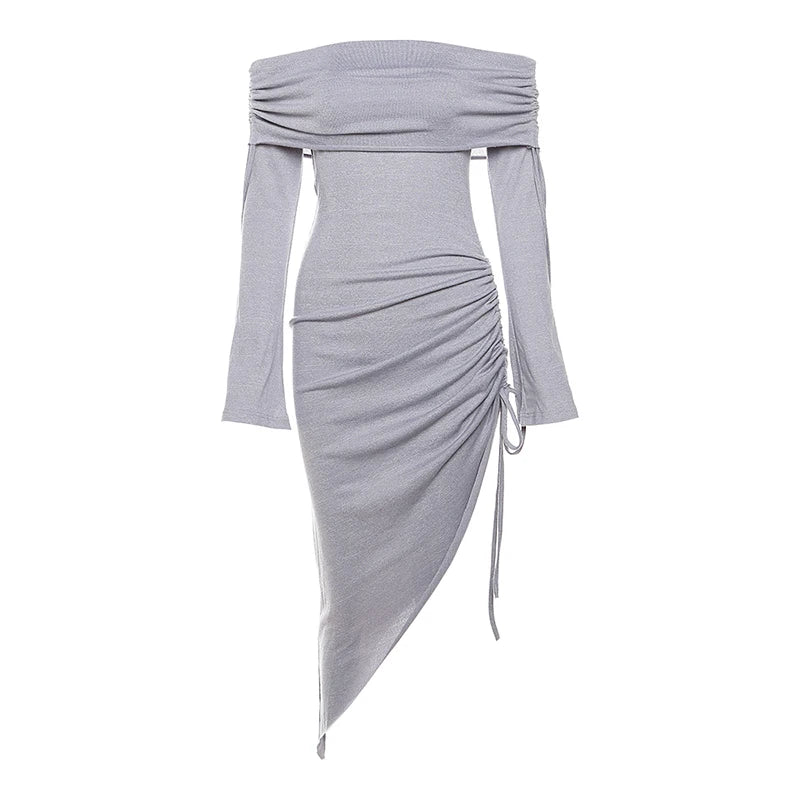 Cocktail Dresses- Ruched High-Low Cocktail Dress for Wedding Guests- - Pekosa Women Fashion