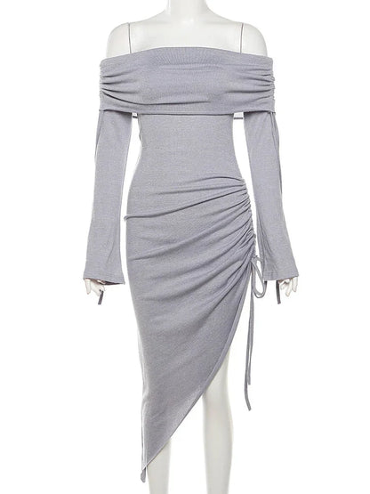 Cocktail Dresses- Ruched High-Low Cocktail Dress for Wedding Guests- - Pekosa Women Fashion