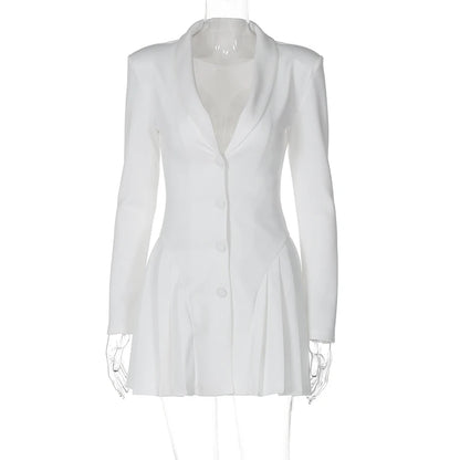 Cocktail Dresses - Tailored Cocktail Blazer Dress for Networking Events