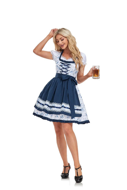 Costumes- Authentic Bavarian Style Dress Set for Oktoberfest Cultural Festivals- - Chuzko Women Clothing