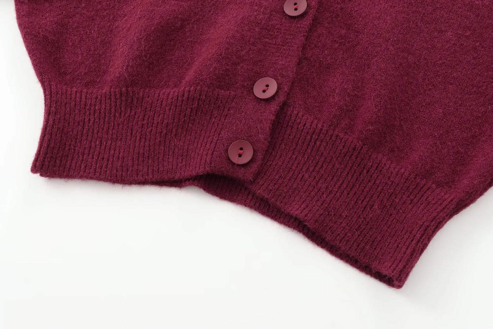 Crop Cardigans - High Neck Sweater Crop Buttoned Cardigan for Women