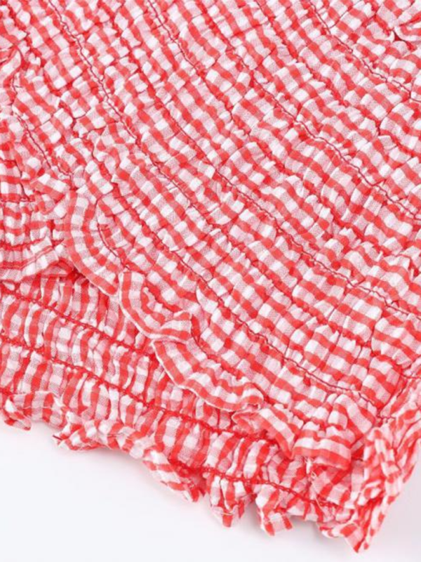 Gingham Smocked Top for Women