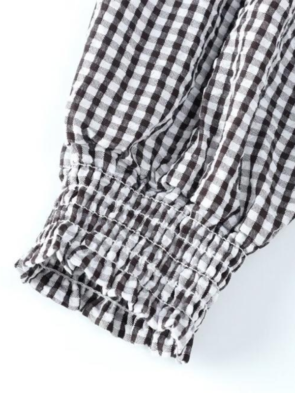 Gingham-Smocked-Top für Damen