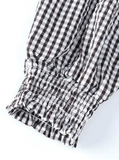 Gingham Smocked Top for Women