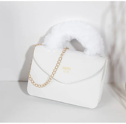 Crossbody Handbags - Soft Furry Plush Top-handle Crossbody Designer Handbags