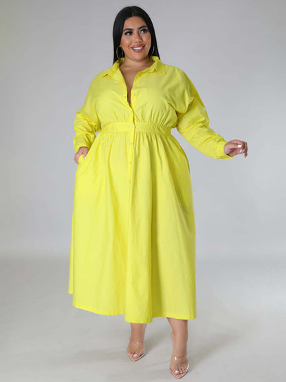 Curvy Dresses - Curvy Cocktail Elegant Long Sleeve Olive Dress