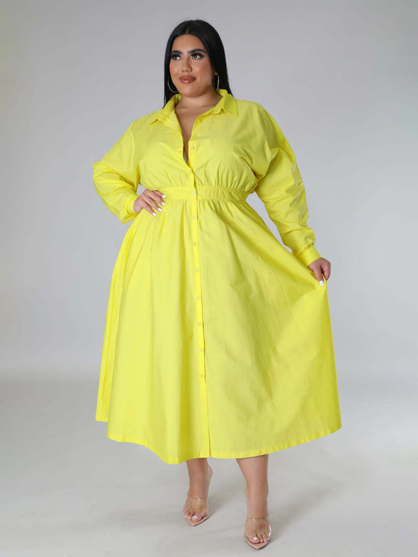 Curvy Dresses - Curvy Cocktail Elegant Long Sleeve Olive Dress