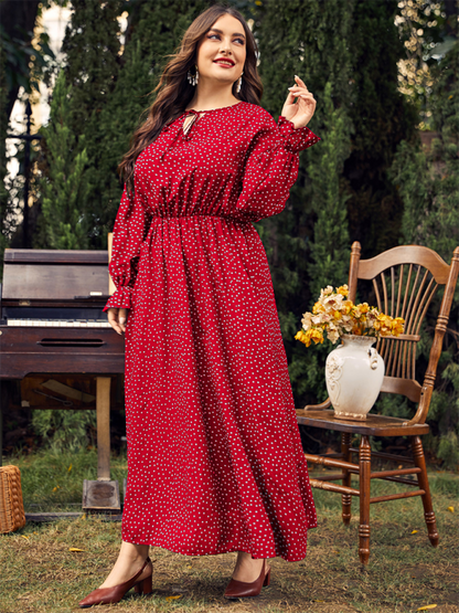 Curvy Dresses- Elegant Plus Size Midi Dress for Day to Night Glamour- - Pekosa Women Fashion