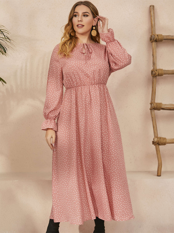 Curvy Dresses- Elegant Plus Size Midi Dress for Day to Night Glamour- - Pekosa Women Fashion