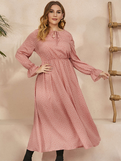 Curvy Dresses- Elegant Plus Size Midi Dress for Day to Night Glamour- - Pekosa Women Fashion