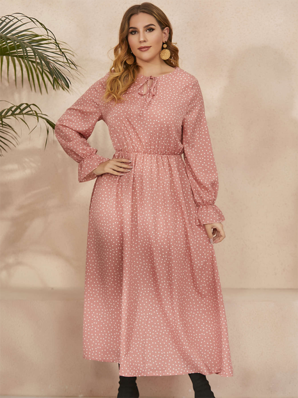 Curvy Dresses- Elegant Plus Size Midi Dress for Day to Night Glamour- - Pekosa Women Fashion