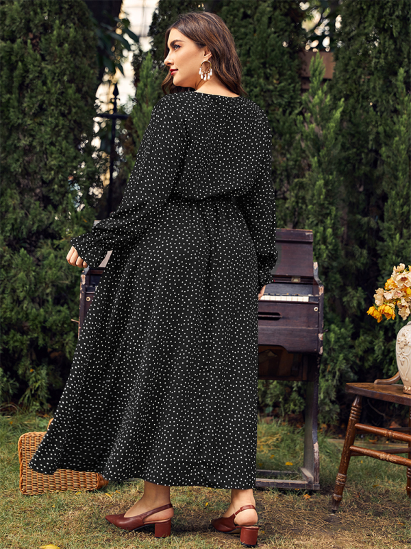 Curvy Dresses- Elegant Plus Size Midi Dress for Day to Night Glamour- - Pekosa Women Fashion