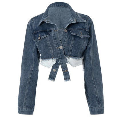 Denim Jackets - Cool Girl Frayed Denim Jacket