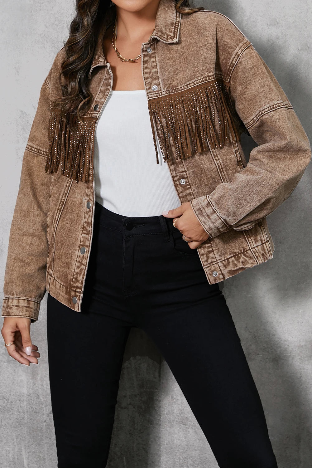 Denim Jackets - Retro Denim Women Jacket Autumn Winter Frills