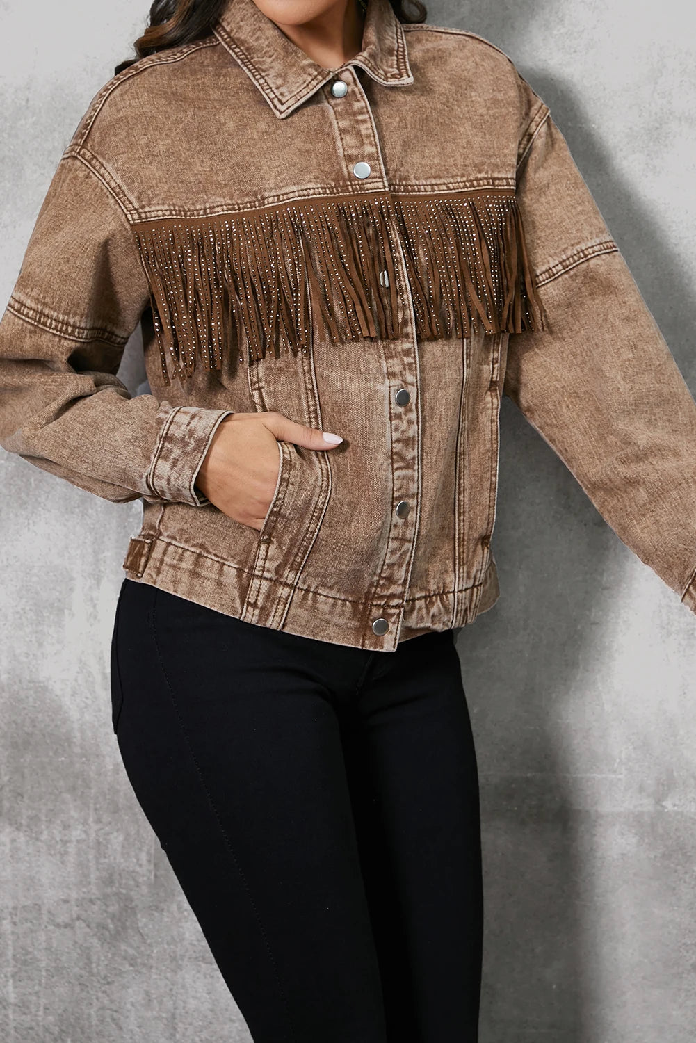 Denim Jackets - Retro Denim Women Jacket Autumn Winter Frills