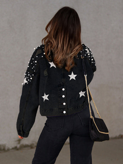 Denim Jackets - Stars & Planets = Galaxy Denim Jacket