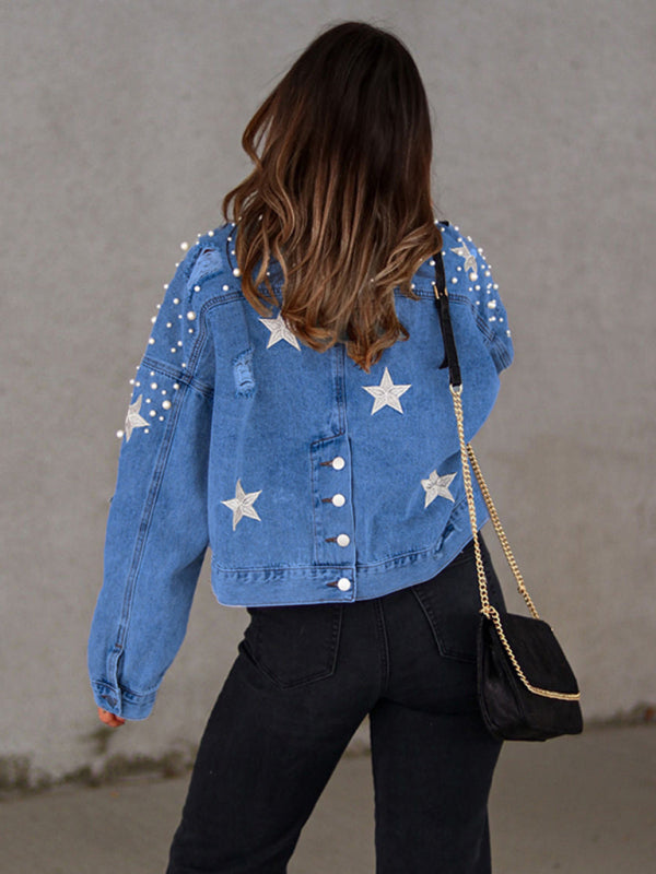 Denim Jackets - Stars & Planets = Galaxy Denim Jacket