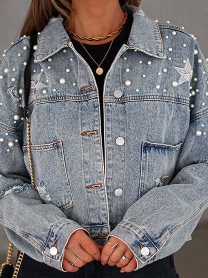 Denim Jackets - Stars & Planets = Galaxy Denim Jacket