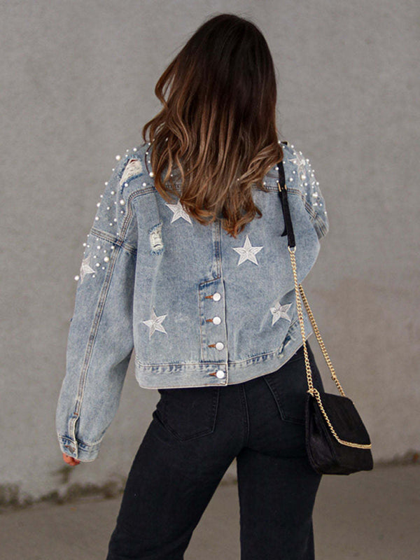 Denim Jackets - Stars & Planets = Galaxy Denim Jacket