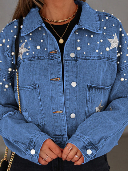 Denim Jackets - Stars & Planets = Galaxy Denim Jacket