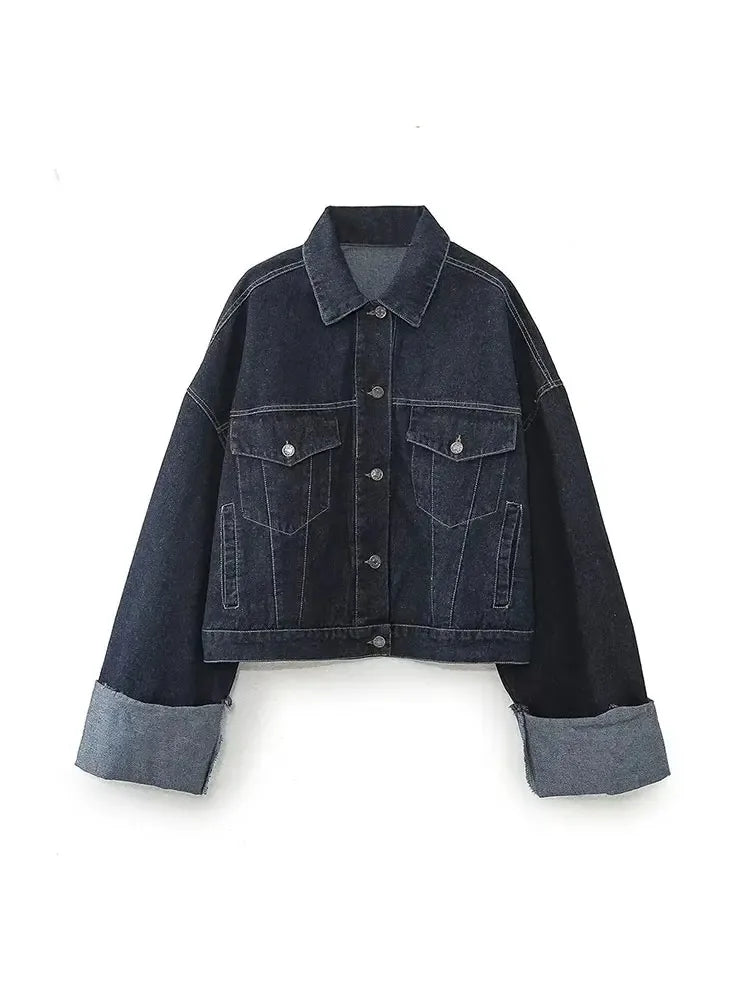 Denim Jackets- Women Urban Contemporary Denim Jacket- Blue- Pekosa Women Fashion