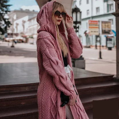 Duster Cardigans - Hooded Luxe Knit Duster