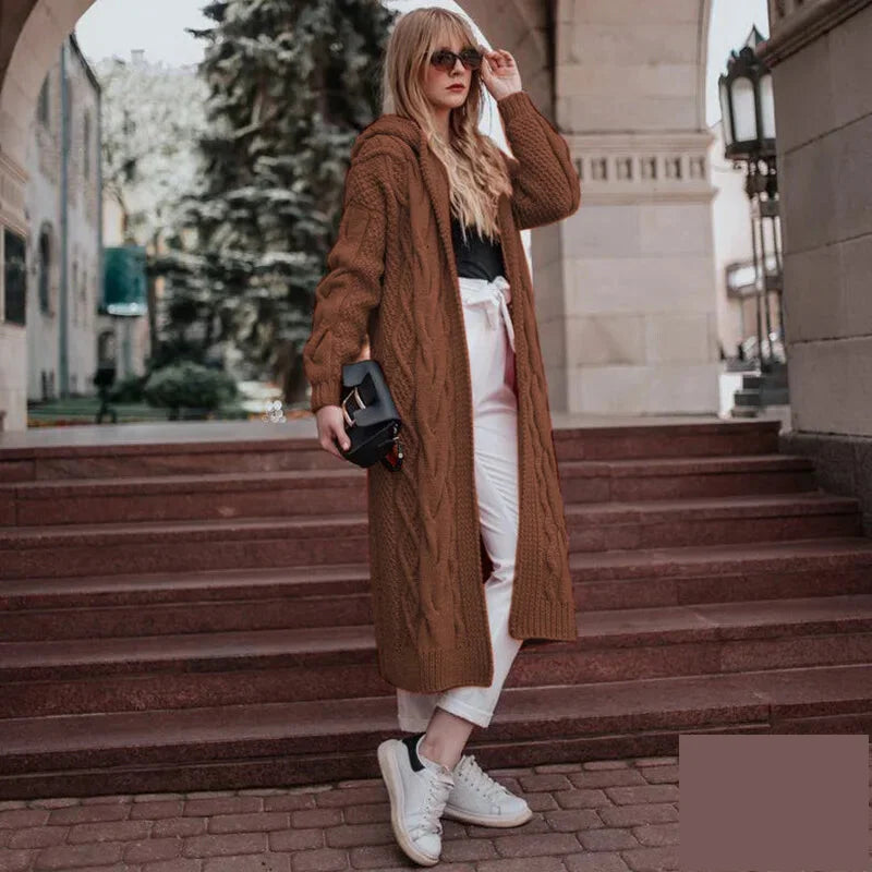 Duster Cardigans - Hooded Luxe Knit Duster