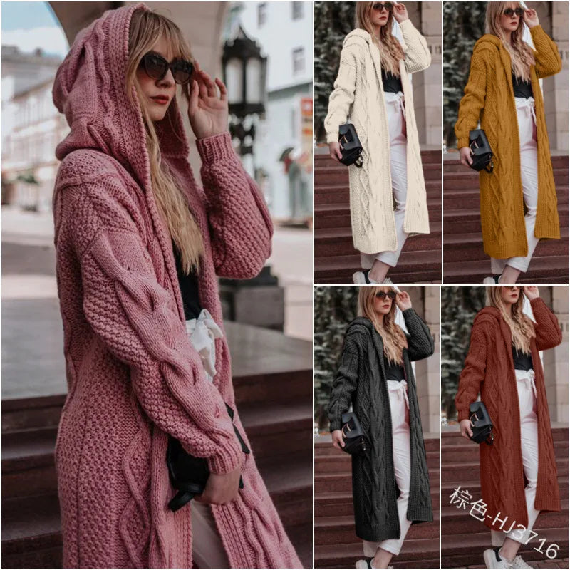 Duster Cardigans - Hooded Luxe Knit Duster