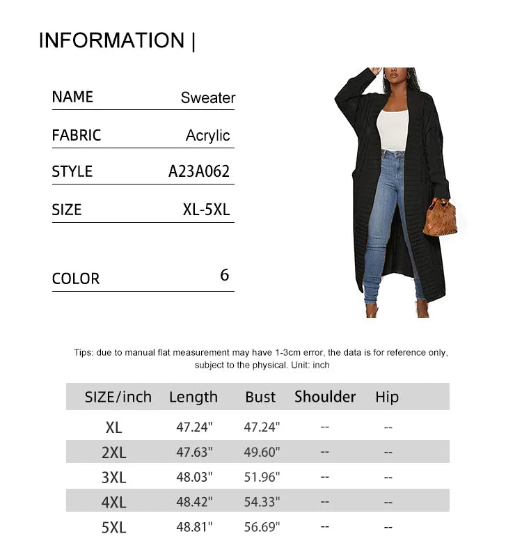 Duster Cardigans- Women Longline Duster Cardigan for Winter- - Chuzko Women Clothing