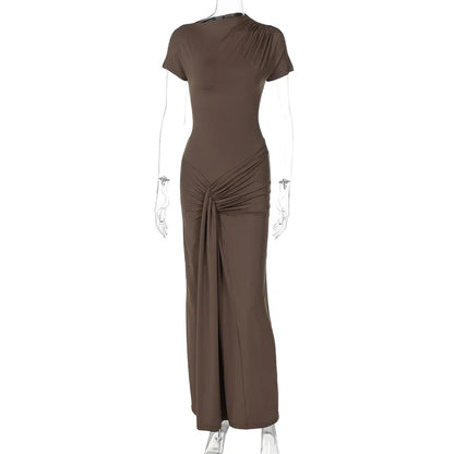 Elegant Asymmetrical Evening Dress for Weddings