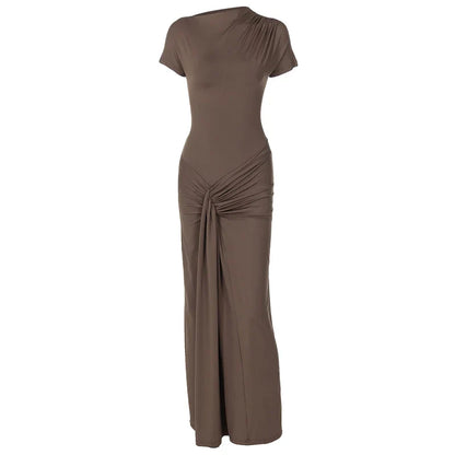 Elegant Asymmetrical Evening Dress for Weddings