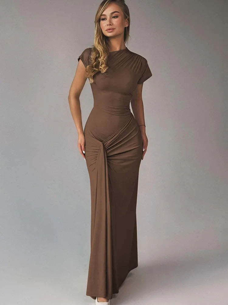 Elegant Asymmetrical Evening Dress for Weddings