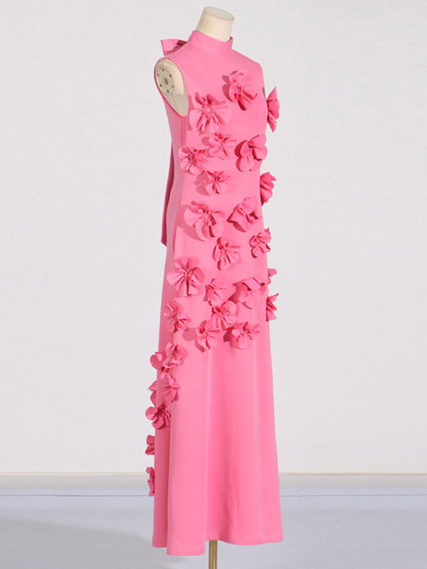 Elegant Dresses - Elegant Floral Applique Gown Guest Dress for Weddings