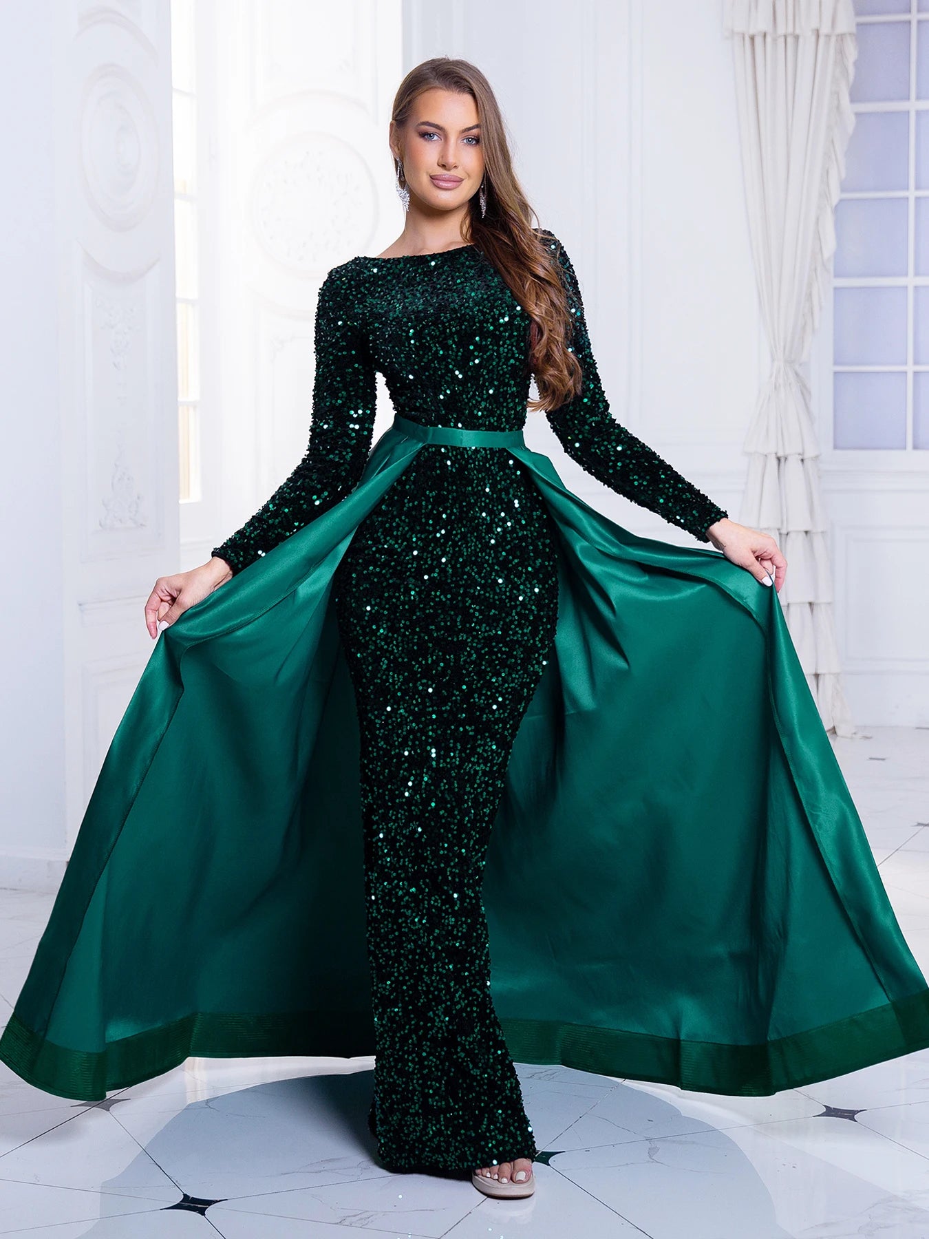 Elegant Dresses - Elegant Mermaid Gown Formal Dress with Detachable Train