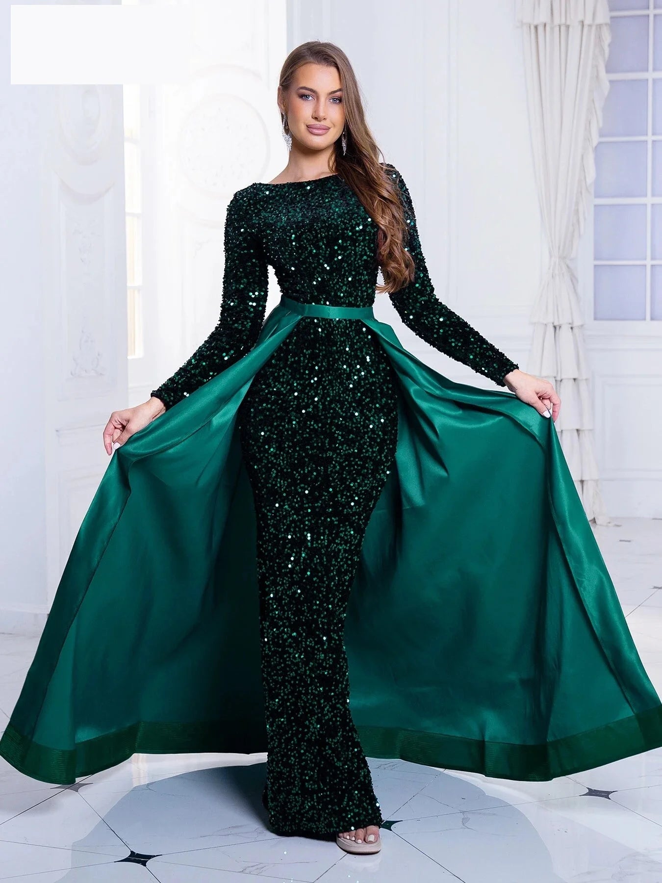 Elegant Dresses - Elegant Mermaid Gown Formal Dress with Detachable Train