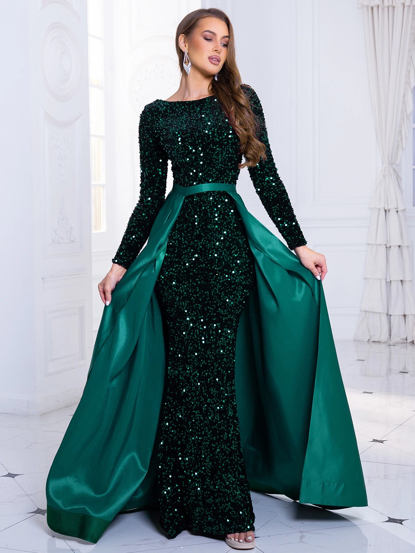 Elegant Dresses - Elegant Mermaid Gown Formal Dress with Detachable Train